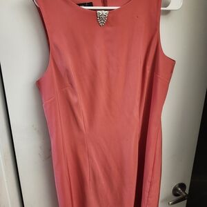 Chic Sleeveless Coral Dress